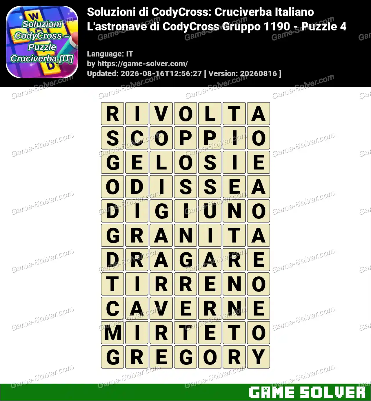 Soluzioni di CodyCross: Cruciverba Italiano L’astronave di CodyCross Gruppo 1190 – Puzzle 4